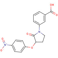 649774-24-3 3-[3-(4-nitrophenoxy)-2-oxopyrrolidin-1-yl]benzoic acid chemical structure