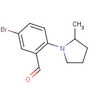 742099-58-7 5-bromo-2-(2-methylpyrrolidin-1-yl)benzaldehyde chemical structure
