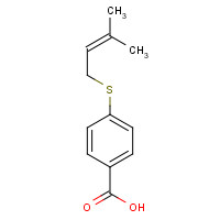 32910-50-2 4-(3-methylbut-2-enylsulfanyl)benzoic acid chemical structure