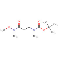444341-12-2 tert-butyl N-[3-[methoxy(methyl)amino]-3-oxopropyl]-N-methylcarbamate chemical structure