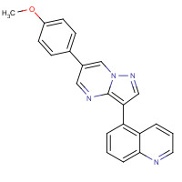 1062368-49-3 5-[6-(4-methoxyphenyl)pyrazolo[1,5-a]pyrimidin-3-yl]quinoline chemical structure
