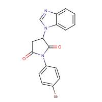 62908-91-2 3-(benzimidazol-1-yl)-1-(4-bromophenyl)pyrrolidine-2,5-dione chemical structure