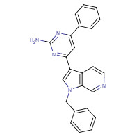 1373558-82-7 4-(1-benzylpyrrolo[2,3-c]pyridin-3-yl)-6-phenylpyrimidin-2-amine chemical structure