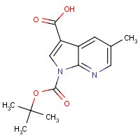 1198097-92-5 5-methyl-1-[(2-methylpropan-2-yl)oxycarbonyl]pyrrolo[2,3-b]pyridine-3-carboxylic acid chemical structure