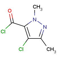 128141-47-9 4-chloro-2,5-dimethylpyrazole-3-carbonyl chloride chemical structure