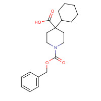 363191-00-8 4-cyclohexyl-1-phenylmethoxycarbonylpiperidine-4-carboxylic acid chemical structure