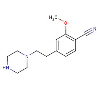 1374573-06-4 2-methoxy-4-(2-piperazin-1-ylethyl)benzonitrile chemical structure