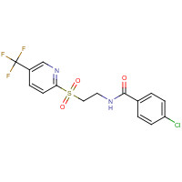 188591-46-0 4-chloro-N-[2-[5-(trifluoromethyl)pyridin-2-yl]sulfonylethyl]benzamide chemical structure