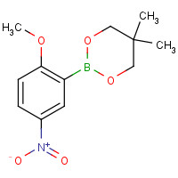 849412-48-2 2-(2-methoxy-5-nitrophenyl)-5,5-dimethyl-1,3,2-dioxaborinane chemical structure
