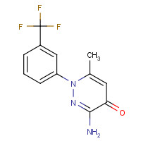 133220-91-4 3-amino-6-methyl-1-[3-(trifluoromethyl)phenyl]pyridazin-4-one chemical structure