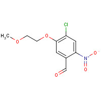 685535-07-3 4-chloro-5-(2-methoxyethoxy)-2-nitrobenzaldehyde chemical structure