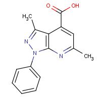 319923-90-5 3,6-dimethyl-1-phenylpyrazolo[3,4-b]pyridine-4-carboxylic acid chemical structure