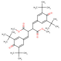 65849-89-0 dimethyl 2,3-bis[(3,5-ditert-butyl-4-oxocyclohexa-2,5-dien-1-ylidene)methyl]butanedioate chemical structure