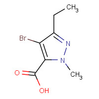128537-48-4 4-bromo-5-ethyl-2-methylpyrazole-3-carboxylic acid chemical structure