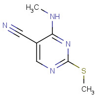 185040-27-1 4-(methylamino)-2-methylsulfanylpyrimidine-5-carbonitrile chemical structure