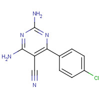 99973-69-0 2,4-diamino-6-(4-chlorophenyl)pyrimidine-5-carbonitrile chemical structure