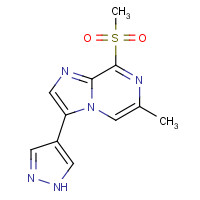 1111269-94-3 6-methyl-8-methylsulfonyl-3-(1H-pyrazol-4-yl)imidazo[1,2-a]pyrazine chemical structure