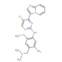 1453199-38-6 1-N-(5-chloro-4-imidazo[1,2-a]pyridin-3-ylpyrimidin-2-yl)-4-[(dimethylamino)methyl]-6-methoxybenzene-1,3-diamine chemical structure