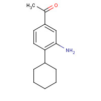 17641-82-6 1-(3-amino-4-cyclohexylphenyl)ethanone chemical structure