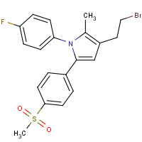 1005451-99-9 3-(2-bromoethyl)-1-(4-fluorophenyl)-2-methyl-5-(4-methylsulfonylphenyl)pyrrole chemical structure