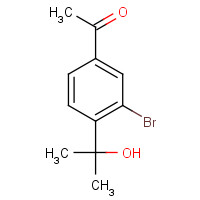 1437052-52-2 1-[3-bromo-4-(2-hydroxypropan-2-yl)phenyl]ethanone chemical structure