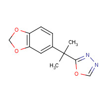 251958-52-8 2-[2-(1,3-benzodioxol-5-yl)propan-2-yl]-1,3,4-oxadiazole chemical structure