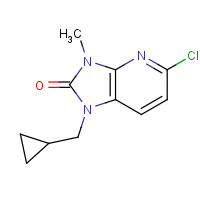 1352426-20-0 5-chloro-1-(cyclopropylmethyl)-3-methylimidazo[4,5-b]pyridin-2-one chemical structure