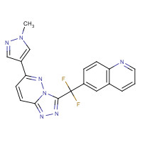943540-75-8 6-[difluoro-[6-(1-methylpyrazol-4-yl)-[1,2,4]triazolo[4,3-b]pyridazin-3-yl]methyl]quinoline chemical structure