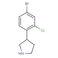 1260795-56-9 3-(4-bromo-2-chlorophenyl)pyrrolidine chemical structure