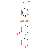 1284247-75-1 4-(4-nitrophenyl)sulfonyl-1-(oxan-4-yl)piperazin-2-one chemical structure