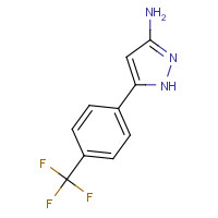 130599-34-7 5-[4-(trifluoromethyl)phenyl]-1H-pyrazol-3-amine chemical structure