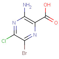 1195582-28-5 3-amino-6-bromo-5-chloropyrazine-2-carboxylic acid chemical structure