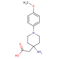 1159983-49-9 2-[4-amino-1-(4-methoxyphenyl)piperidin-4-yl]acetic acid chemical structure