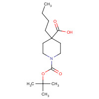 225240-56-2 4-butyl-1-[(2-methylpropan-2-yl)oxycarbonyl]piperidine-4-carboxylic acid chemical structure