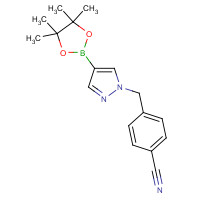 1205683-41-5 4-[[4-(4,4,5,5-tetramethyl-1,3,2-dioxaborolan-2-yl)pyrazol-1-yl]methyl]benzonitrile chemical structure