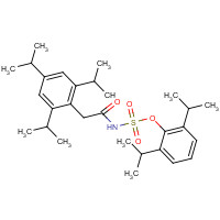 166518-60-1 [2,6-di(propan-2-yl)phenyl] N-[2-[2,4,6-tri(propan-2-yl)phenyl]acetyl]sulfamate chemical structure