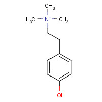 6656-13-9 2-(4-hydroxyphenyl)ethyl-trimethylazanium chemical structure