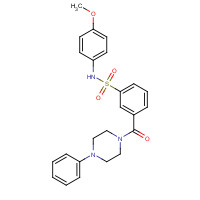 1012968-16-9 N-(4-methoxyphenyl)-3-(4-phenylpiperazine-1-carbonyl)benzenesulfonamide chemical structure
