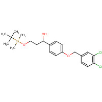 1202577-14-7 3-[tert-butyl(dimethyl)silyl]oxy-1-[4-[(3,4-dichlorophenyl)methoxy]phenyl]propan-1-ol chemical structure
