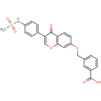 1005334-57-5 3-[[3-[4-(methanesulfonamido)phenyl]-4-oxochromen-7-yl]oxymethyl]benzoic acid chemical structure