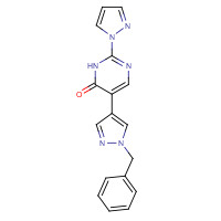 1343459-82-4 5-(1-benzylpyrazol-4-yl)-2-pyrazol-1-yl-1H-pyrimidin-6-one chemical structure