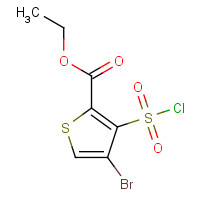 1231420-61-3 ethyl 4-bromo-3-chlorosulfonylthiophene-2-carboxylate chemical structure
