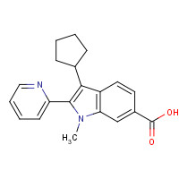 494799-85-8 3-cyclopentyl-1-methyl-2-pyridin-2-ylindole-6-carboxylic acid chemical structure