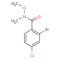 1255099-63-8 2-bromo-4-chloro-N-methoxy-N-methylbenzamide chemical structure