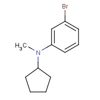 1415928-90-3 3-bromo-N-cyclopentyl-N-methylaniline chemical structure
