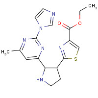 888314-80-5 ethyl 2-[2-(2-imidazol-1-yl-6-methylpyrimidin-4-yl)pyrrolidin-3-yl]-1,3-thiazole-4-carboxylate chemical structure