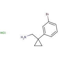 1211373-43-1 [1-(3-bromophenyl)cyclopropyl]methanamine;hydrochloride chemical structure