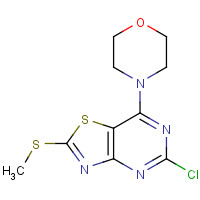 1137279-00-5 4-(5-chloro-2-methylsulfanyl-[1,3]thiazolo[4,5-d]pyrimidin-7-yl)morpholine chemical structure