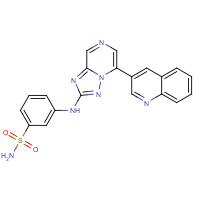1454653-92-9 3-[(5-quinolin-3-yl-[1,2,4]triazolo[1,5-a]pyrazin-2-yl)amino]benzenesulfonamide chemical structure