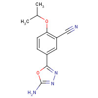 1259517-82-2 5-(5-amino-1,3,4-oxadiazol-2-yl)-2-propan-2-yloxybenzonitrile chemical structure